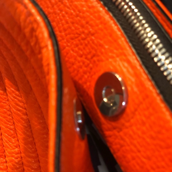 orYANY Orange Leather Women's Shoulder Handbag with strap - Picture 12 of 16